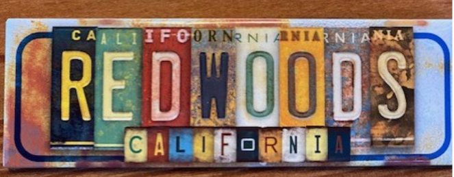 REDWOOD LICENSE PLATE MAGNET