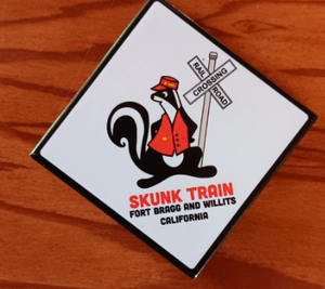 SKUNK TRAIN CROSSING MAGNET