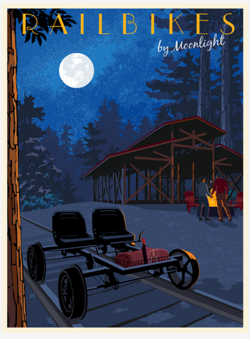 Moonlight Railbike Poster