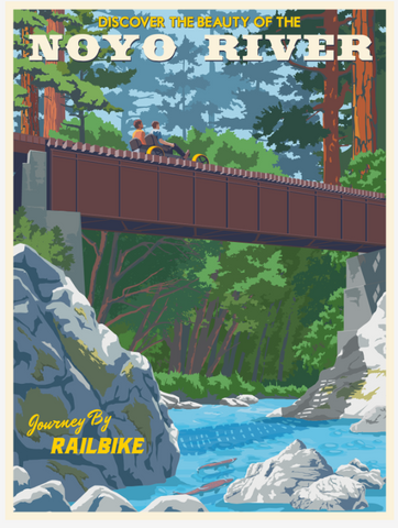 Noyo River Railbike Poster