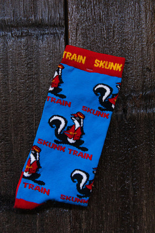 Mr. Skunk Crew Sock-Electric Blue/Scarlett