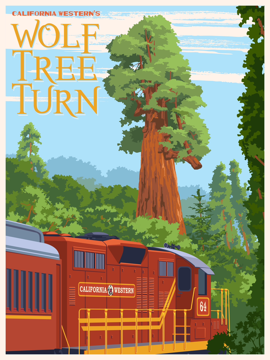 Wolf Tree Turn Poster – Skunk Train